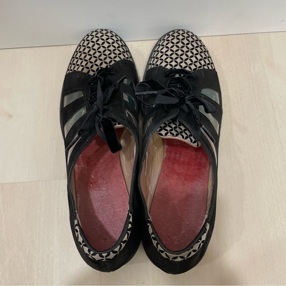 BeautiFeel Women's  41 Tera Black Oxford Shoes Suede Leather Velvet NO Insoles - Picture 5 of 13